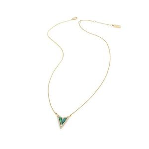 Melanie Auld Triangle Gold/Turquoise Necklace